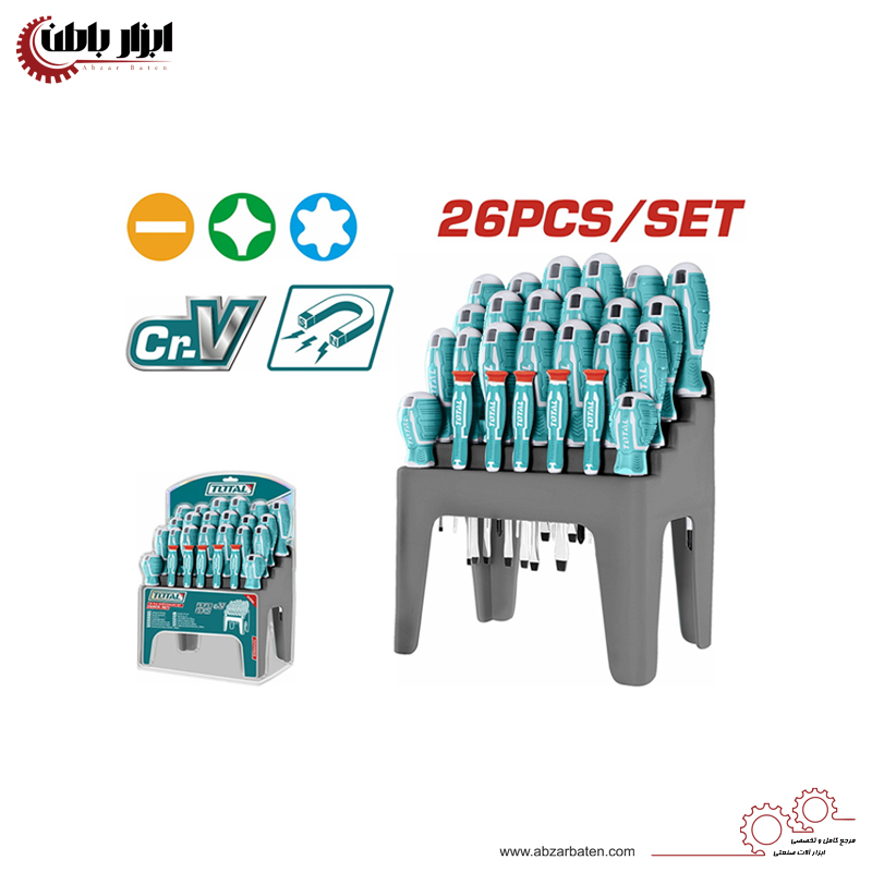 ست پیچ گوشتی 26 پارچه توتال مدل THT250626