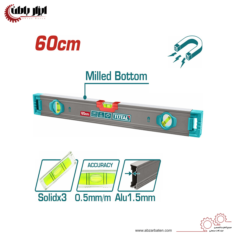 تراز دستی مگنتی 60 سانت توتال مدل TMT26028M