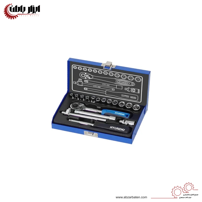 جعبه بکس 17 پارچه 1/4 اینچ هیوندای مدل HT-9117