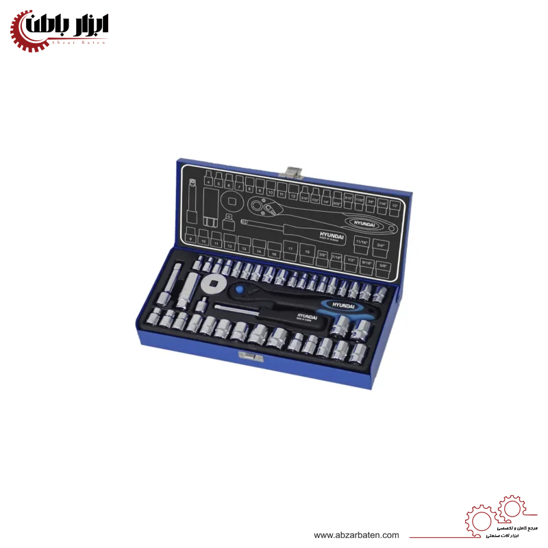 جعبه بکس 40 پارچه  1/4 و 3/8 اینچ هیوندای مدل HT-9140